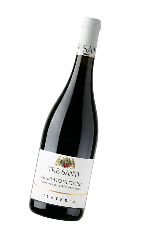 Bottiglia di Mysteria, Frappato di Vittoria DOC, Cantina Tre Santi